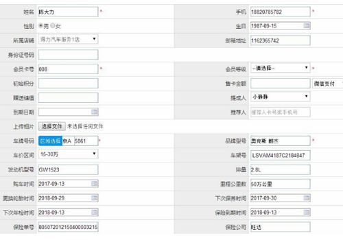 汽修客户信息管理软件能记录车主哪些信息